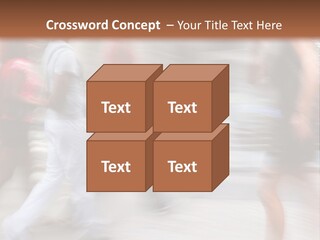 A Group Of People Walking Down A Street PowerPoint Template