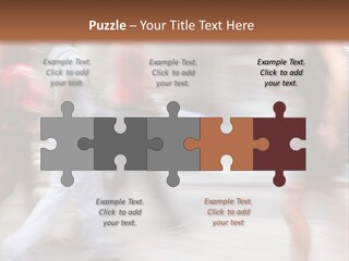 A Group Of People Walking Down A Street PowerPoint Template
