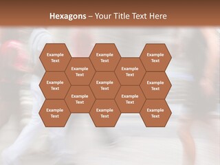 A Group Of People Walking Down A Street PowerPoint Template