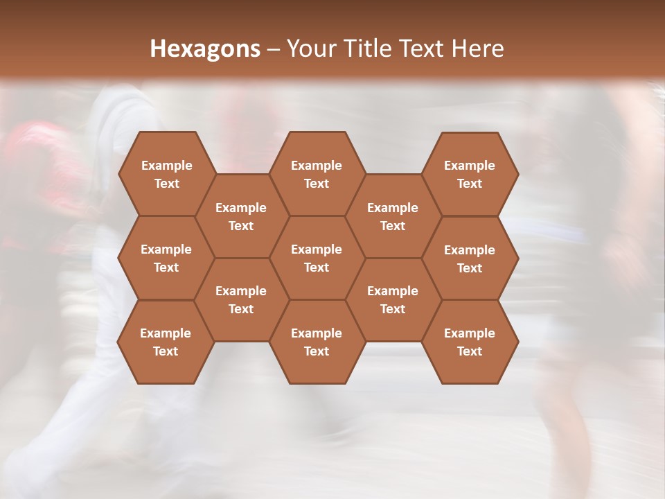 A Group Of People Walking Down A Street PowerPoint Template