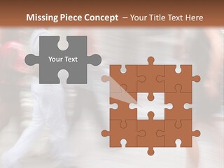 A Group Of People Walking Down A Street PowerPoint Template