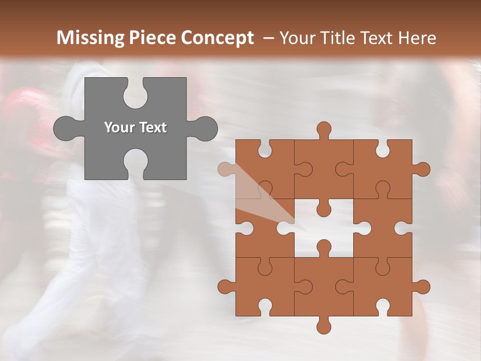 A Group Of People Walking Down A Street PowerPoint Template