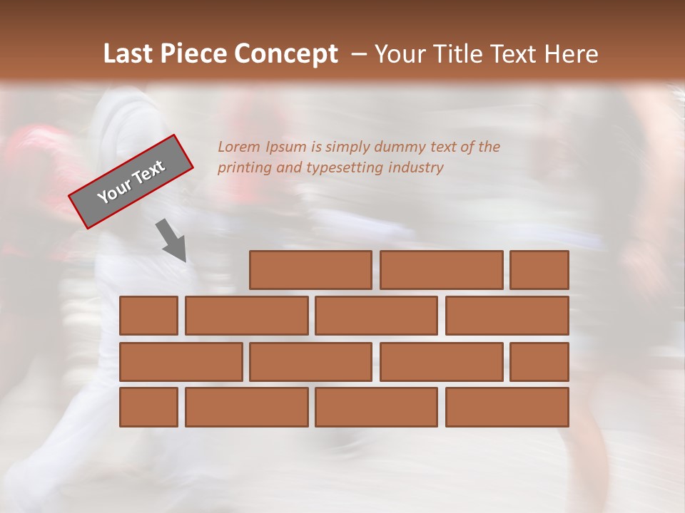 A Group Of People Walking Down A Street PowerPoint Template