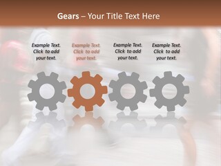 A Group Of People Walking Down A Street PowerPoint Template