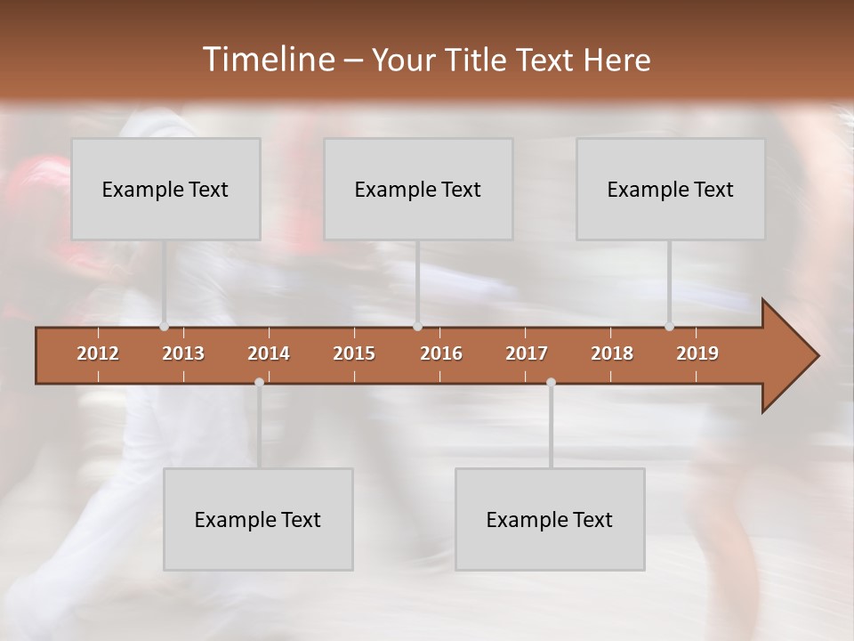 A Group Of People Walking Down A Street PowerPoint Template