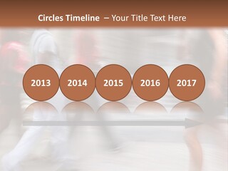 A Group Of People Walking Down A Street PowerPoint Template