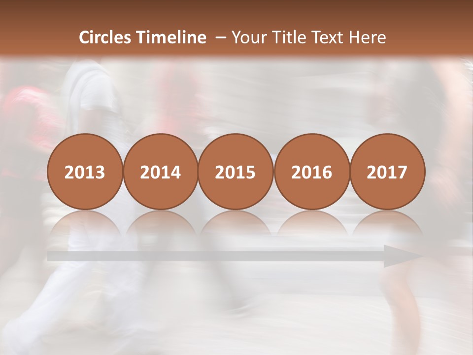 A Group Of People Walking Down A Street PowerPoint Template