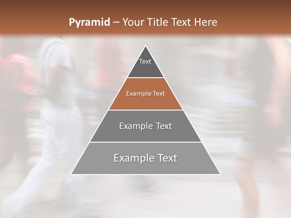 A Group Of People Walking Down A Street PowerPoint Template