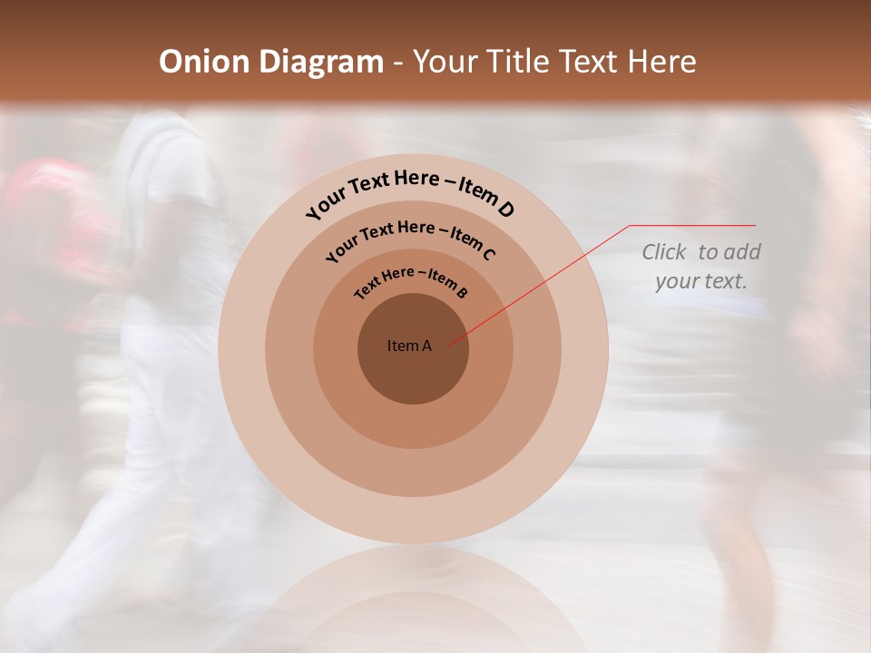A Group Of People Walking Down A Street PowerPoint Template