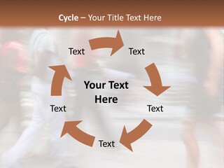 A Group Of People Walking Down A Street PowerPoint Template