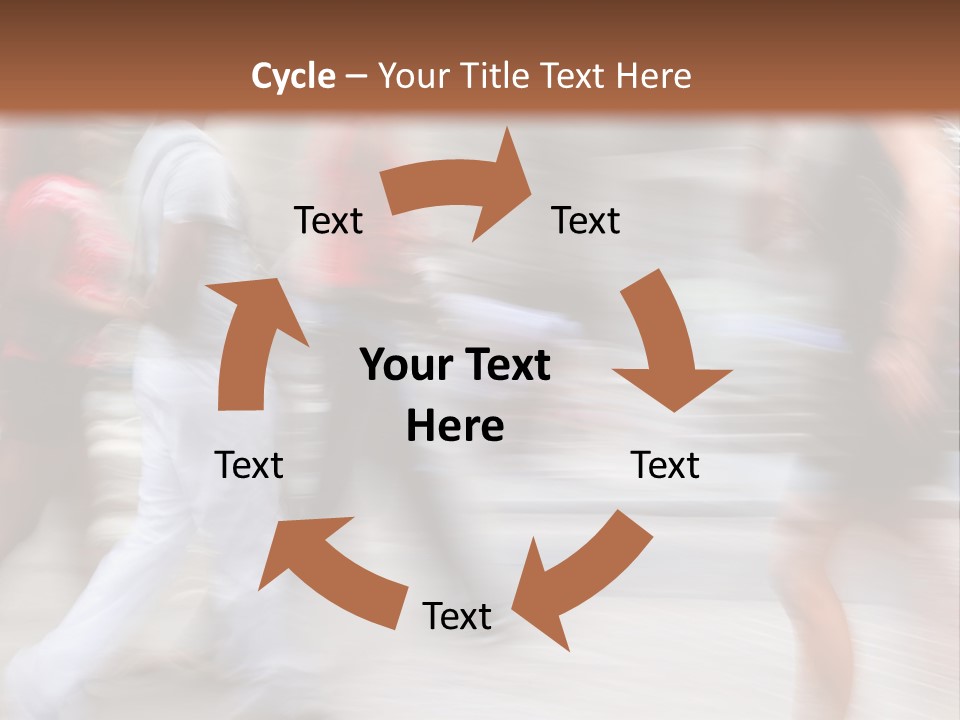 A Group Of People Walking Down A Street PowerPoint Template