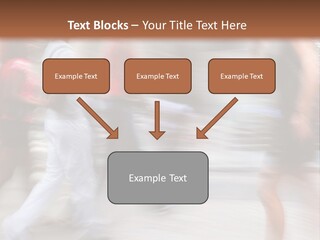 A Group Of People Walking Down A Street PowerPoint Template