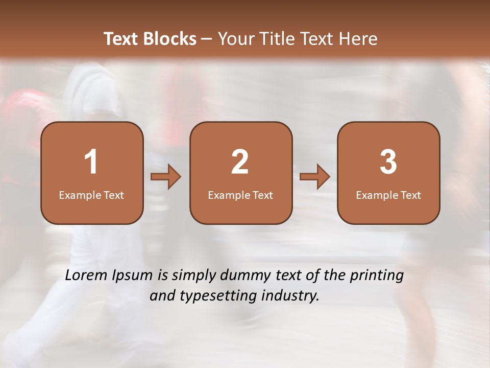 A Group Of People Walking Down A Street PowerPoint Template