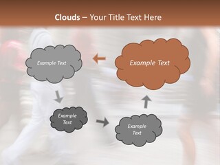 A Group Of People Walking Down A Street PowerPoint Template