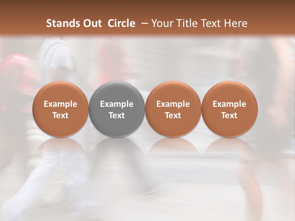 A Group Of People Walking Down A Street PowerPoint Template