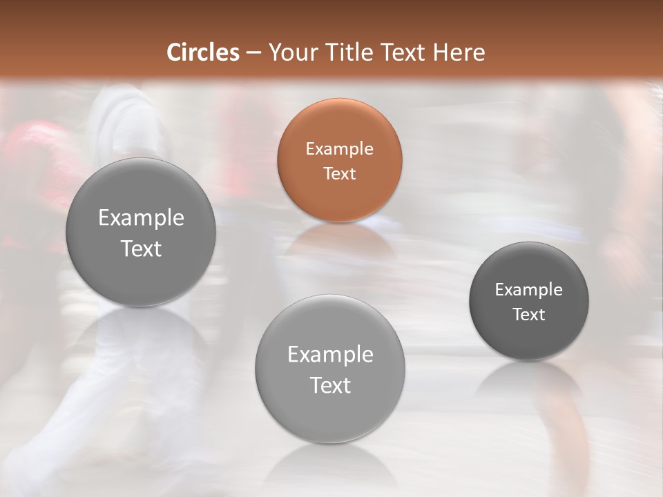 A Group Of People Walking Down A Street PowerPoint Template