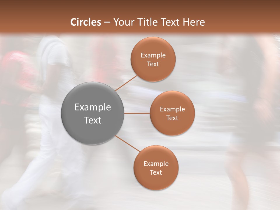 A Group Of People Walking Down A Street PowerPoint Template