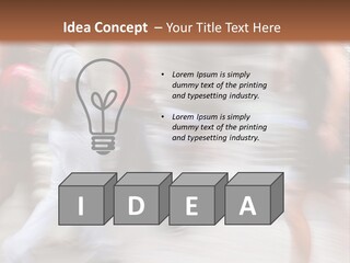 A Group Of People Walking Down A Street PowerPoint Template
