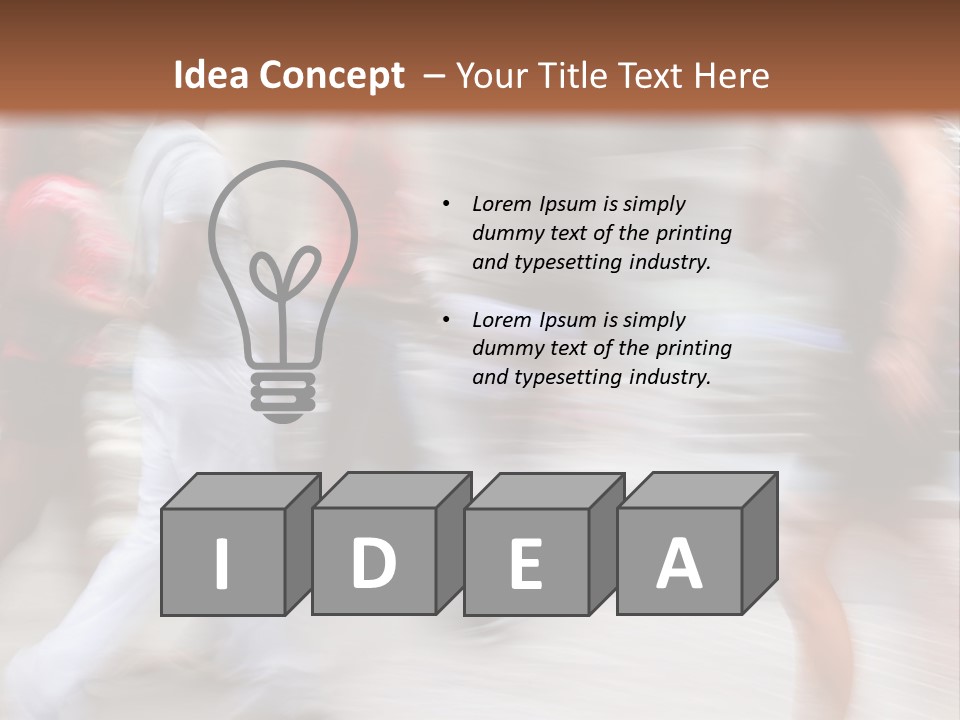 A Group Of People Walking Down A Street PowerPoint Template