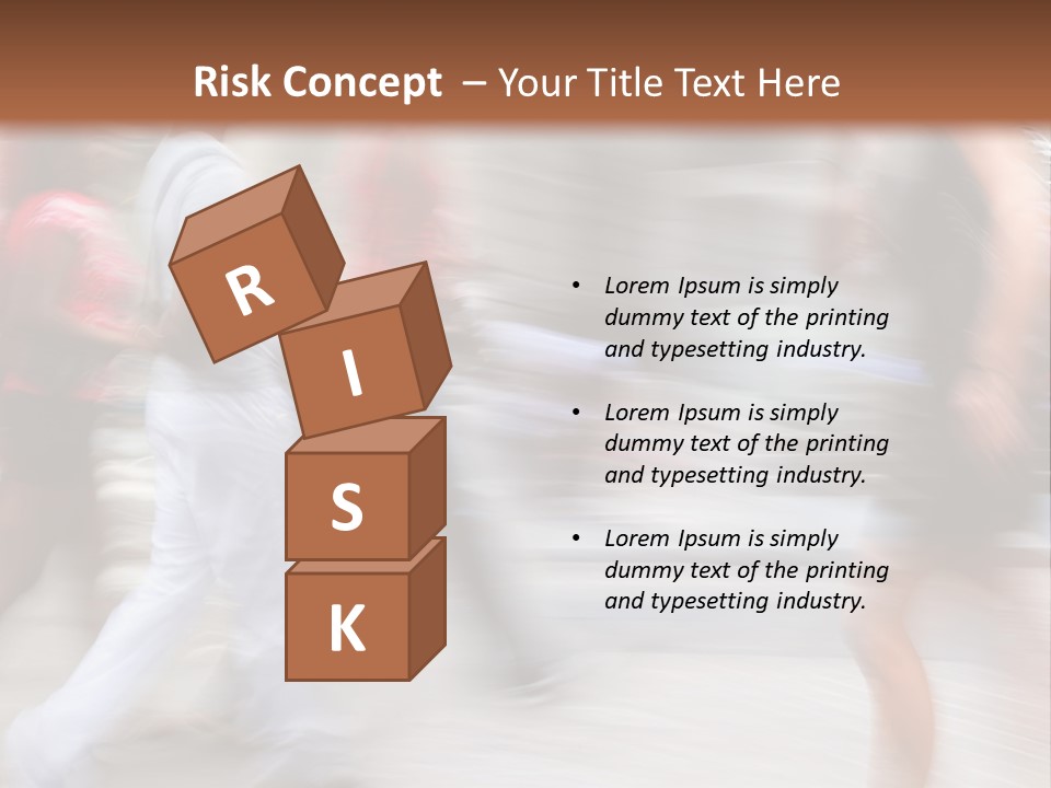 A Group Of People Walking Down A Street PowerPoint Template