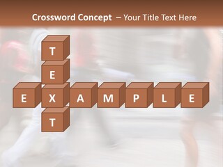 A Group Of People Walking Down A Street PowerPoint Template