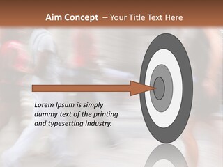 A Group Of People Walking Down A Street PowerPoint Template