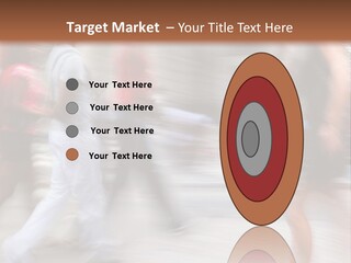 A Group Of People Walking Down A Street PowerPoint Template