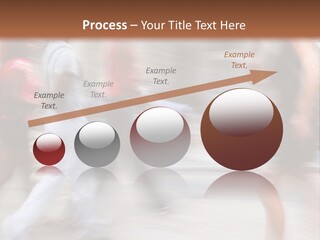 A Group Of People Walking Down A Street PowerPoint Template