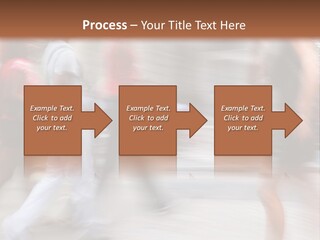 A Group Of People Walking Down A Street PowerPoint Template