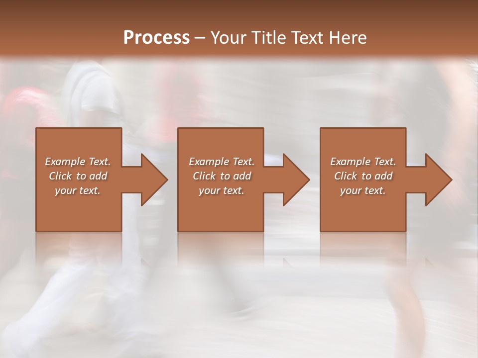 A Group Of People Walking Down A Street PowerPoint Template