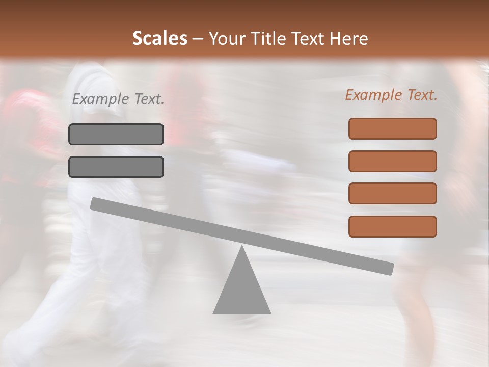 A Group Of People Walking Down A Street PowerPoint Template
