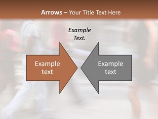 A Group Of People Walking Down A Street PowerPoint Template