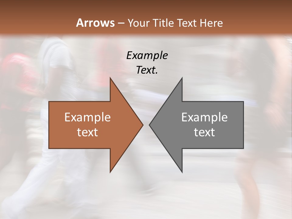 A Group Of People Walking Down A Street PowerPoint Template
