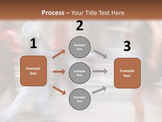 A Group Of People Walking Down A Street PowerPoint Template