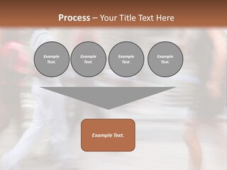 A Group Of People Walking Down A Street PowerPoint Template