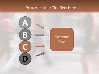 A Group Of People Walking Down A Street PowerPoint Template