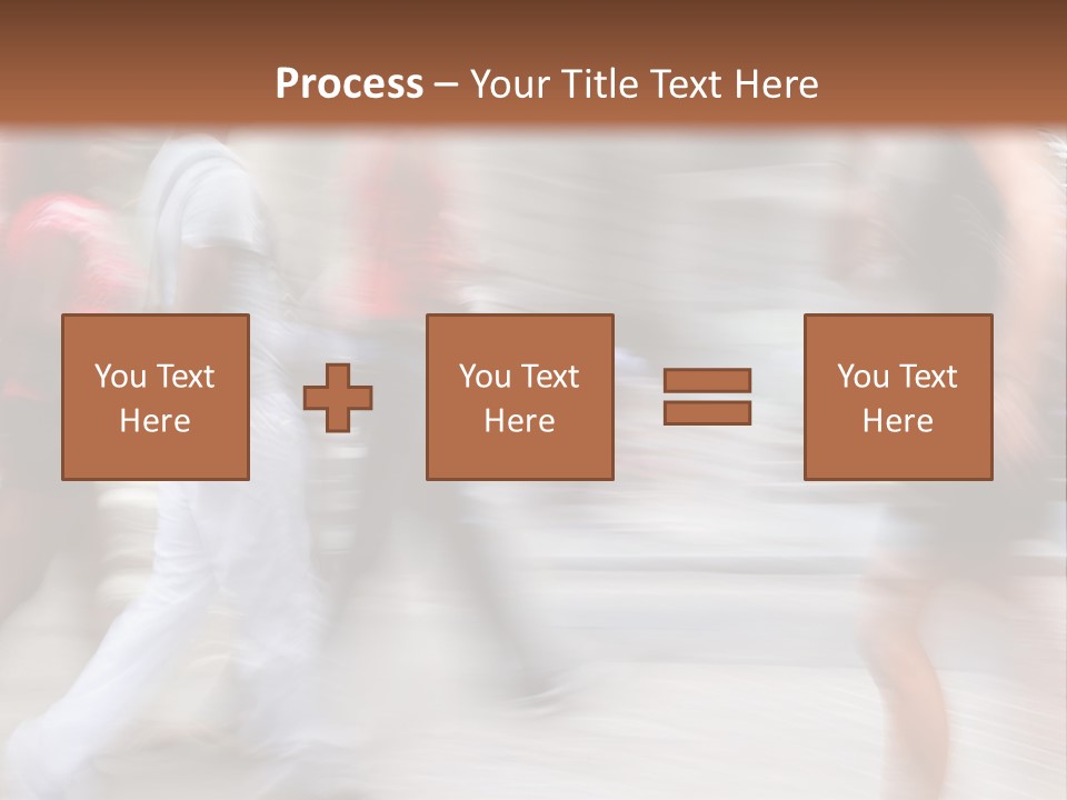 A Group Of People Walking Down A Street PowerPoint Template