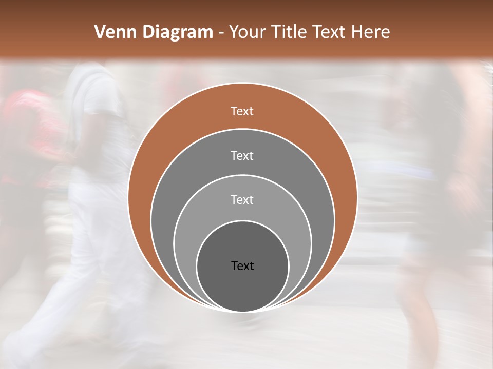A Group Of People Walking Down A Street PowerPoint Template