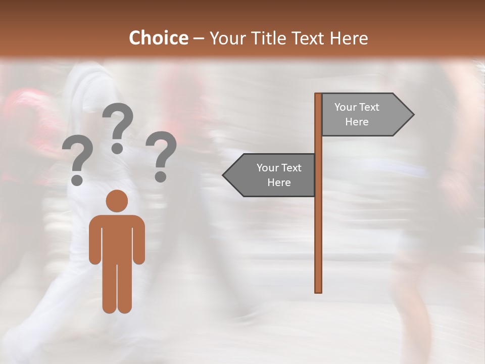 A Group Of People Walking Down A Street PowerPoint Template