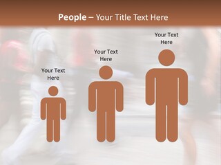 A Group Of People Walking Down A Street PowerPoint Template
