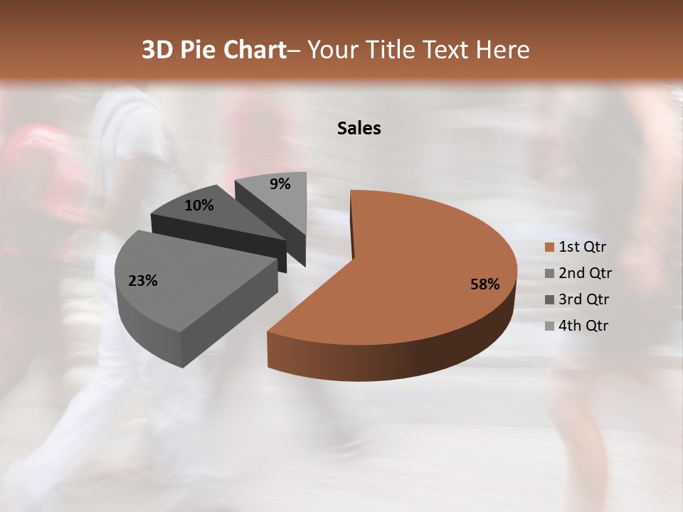 A Group Of People Walking Down A Street PowerPoint Template