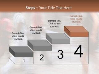 A Group Of People Walking Down A Street PowerPoint Template