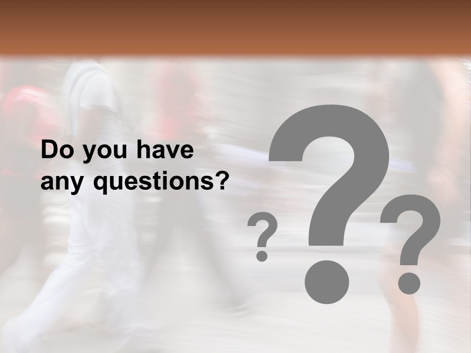A Group Of People Walking Down A Street PowerPoint Template