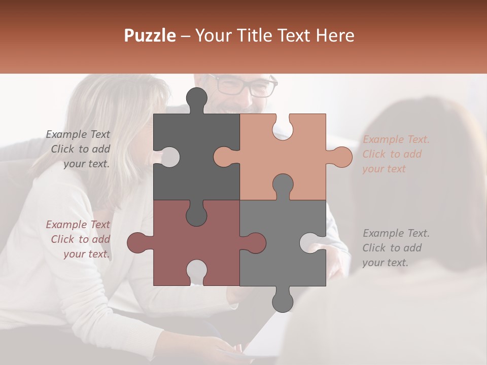 A Man And Woman Sitting On A Couch Talking To Each Other PowerPoint Template