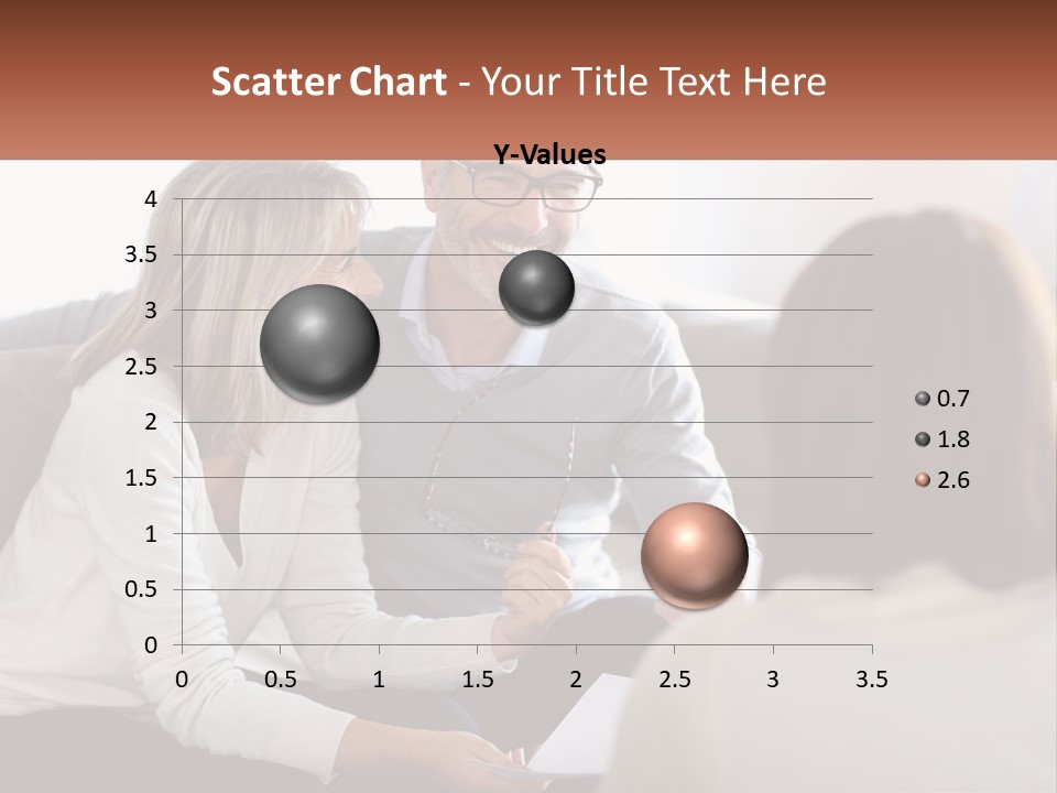 A Man And Woman Sitting On A Couch Talking To Each Other PowerPoint Template