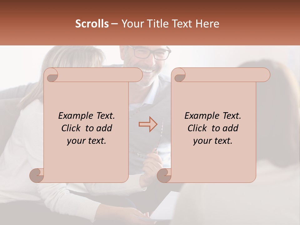 A Man And Woman Sitting On A Couch Talking To Each Other PowerPoint Template