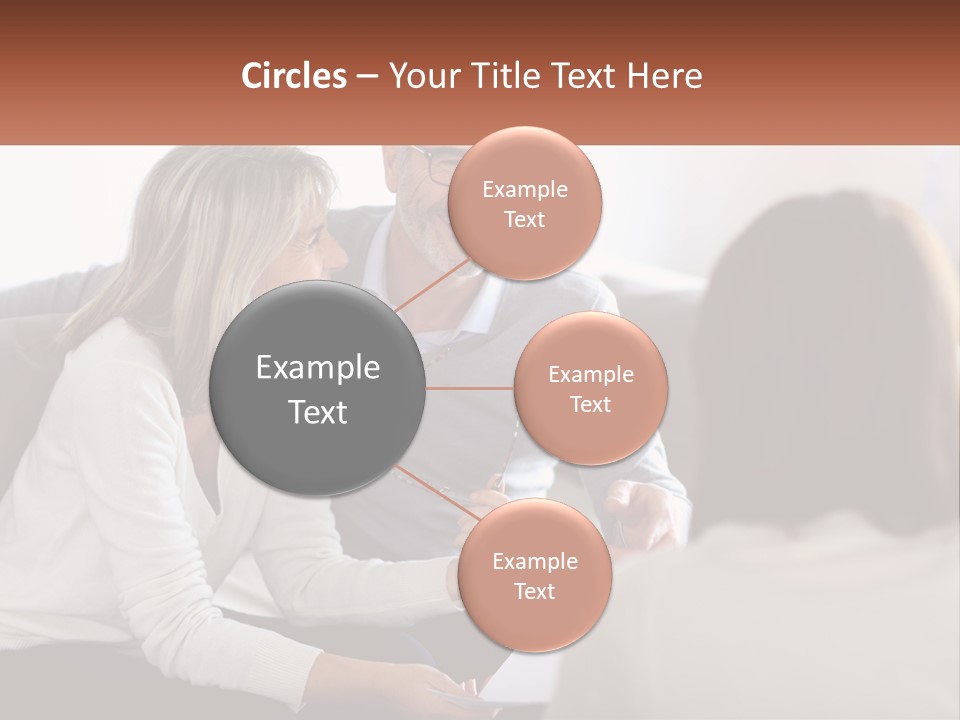 A Man And Woman Sitting On A Couch Talking To Each Other PowerPoint Template