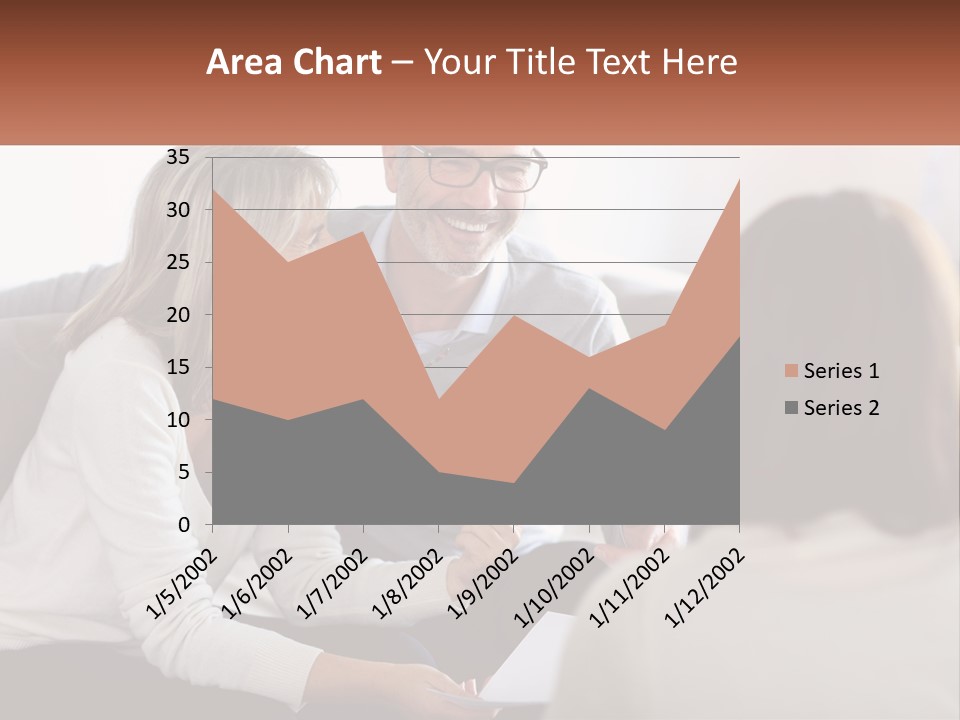 A Man And Woman Sitting On A Couch Talking To Each Other PowerPoint Template