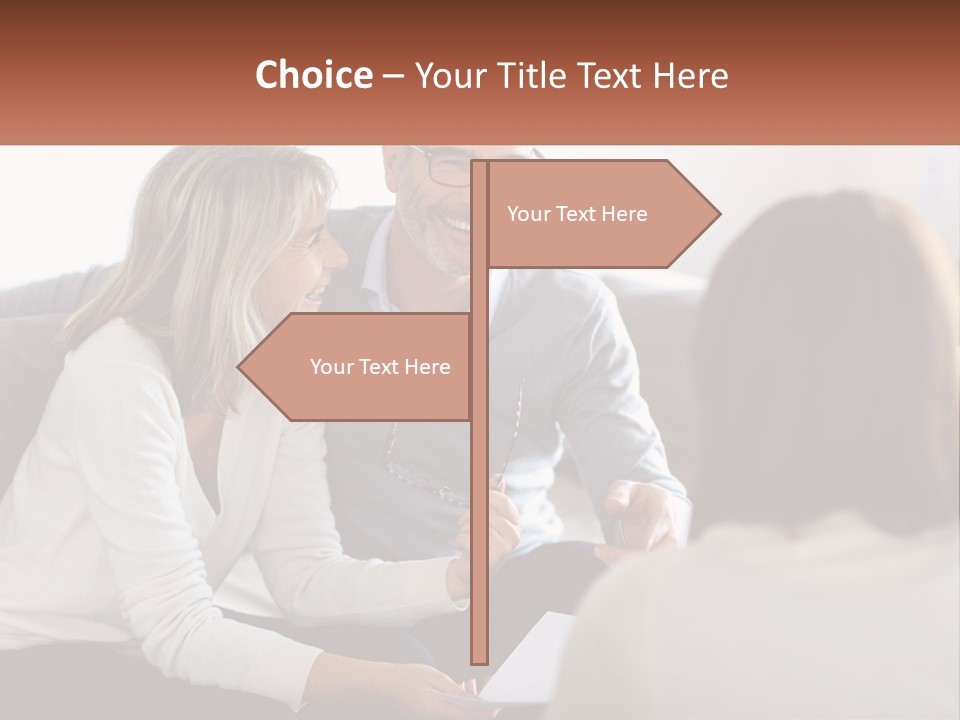 A Man And Woman Sitting On A Couch Talking To Each Other PowerPoint Template