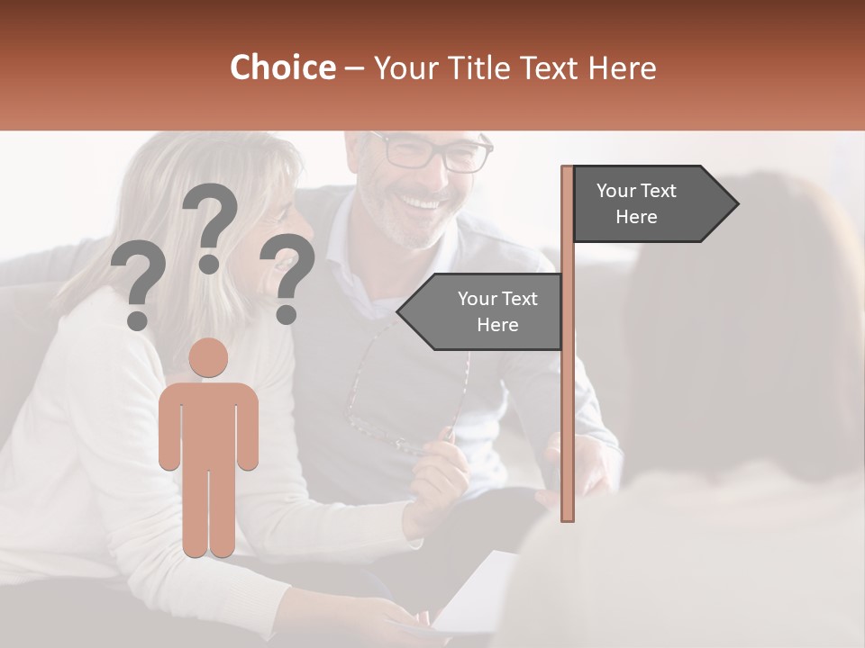 A Man And Woman Sitting On A Couch Talking To Each Other PowerPoint Template